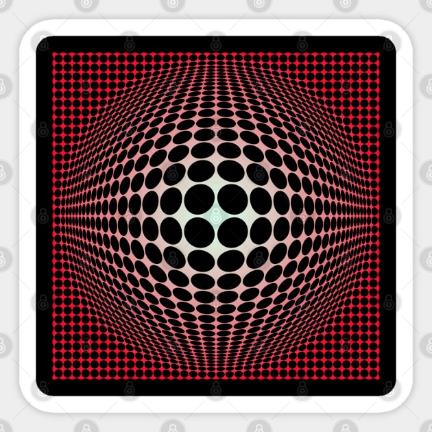 Homage to Vasarely 7 Sticker by MichaelaGrove